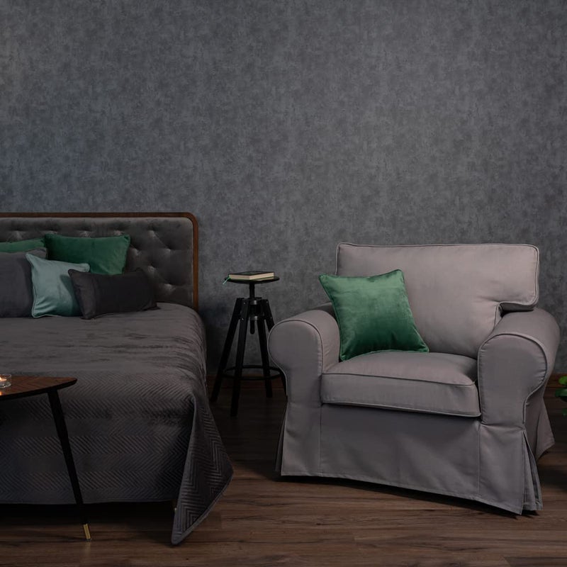 MASTERS OF COVERS Ektorp Armchair 5 Color Cotton Cover for The IKEA Ektorp Chair Slipcover Replacement(Cotton-Grey)(Armchair Cover Only!) - Image 4